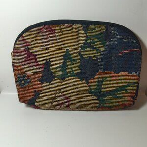Vintage Fuji Women's Floral Pattern Makeup Bag Clutch with Zipper